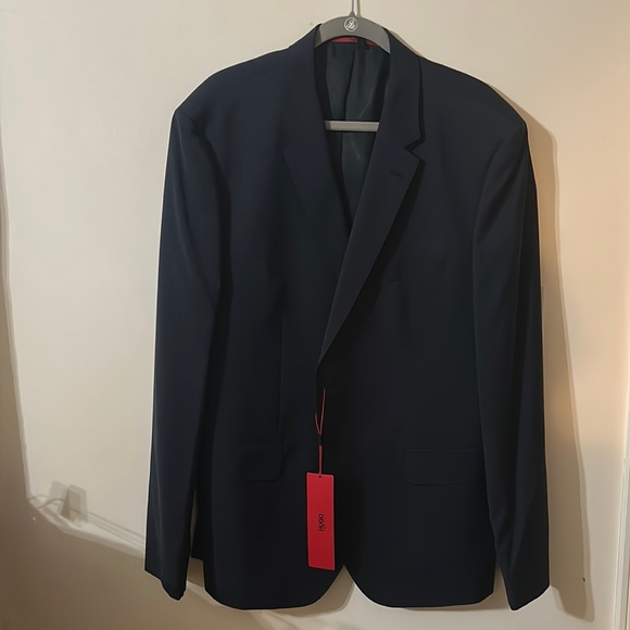 Hugo Boss red label men suit jacket US size 50R dark navy